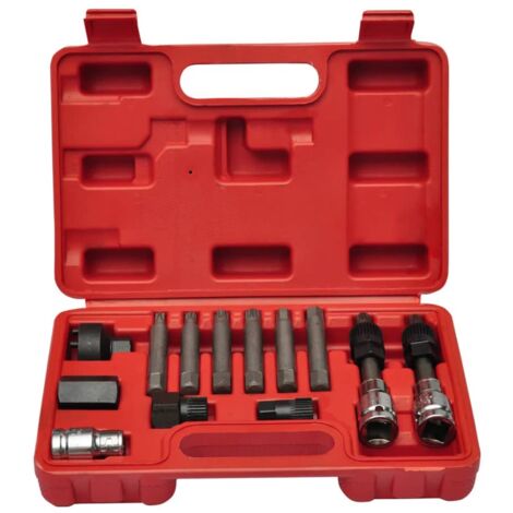 Vidaxl – Kit d'outils d'alternateur pour Bosch et Renault – Adaptateurs VW, Audi, BMW, Mercedes, Ford – Forêts hexagonaux 8/10mm, M8/M10