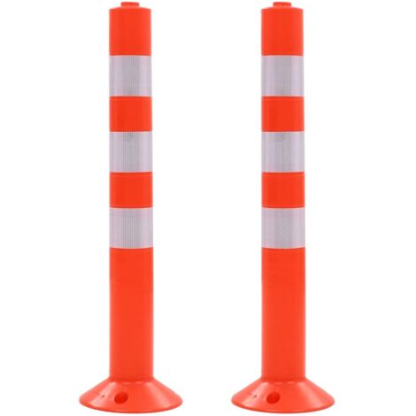 Borne de contrôle de la circulation 2 pcs Plastique 75 cm vidaXL