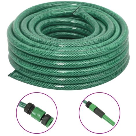 Tuyau d'arrosage avec jeu de raccords vert 0,75" 50 m PVC vidaXL