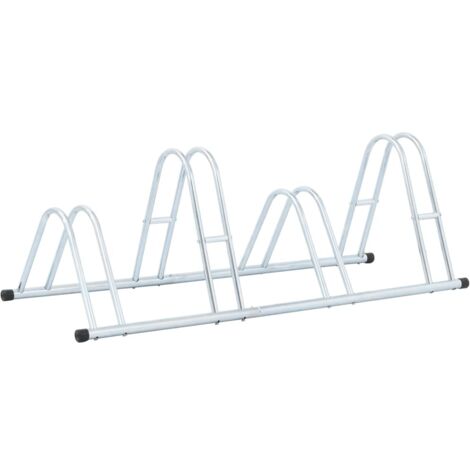 Vidaxl – Support de vélo au sol pour 4 vélos – Acier galvanisé résistant à la corrosion – Structure stable sans clous – Pour garages et entrepôts (1/5)