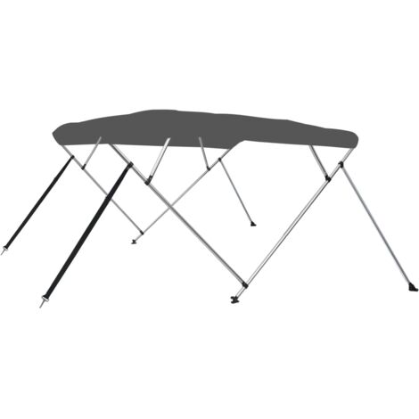Vidaxl – Auvent bimini 4 arceaux 243x180x137 cm – 100% polyester résistant aux UV et à l'eau – Cadre aluminium anodisé – Crochets inox 316 (1/6)
