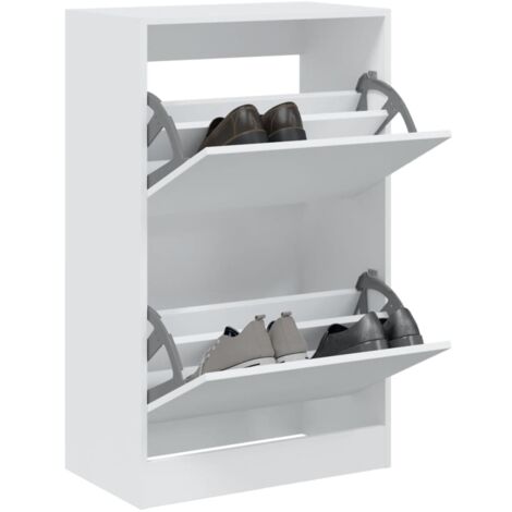 Armoire à chaussures blanc 60x34x96,5 cm bois d'ingénierie vidaXL