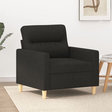 vidaXL Fauteuil Noir 60 cm Tissu (1/5)