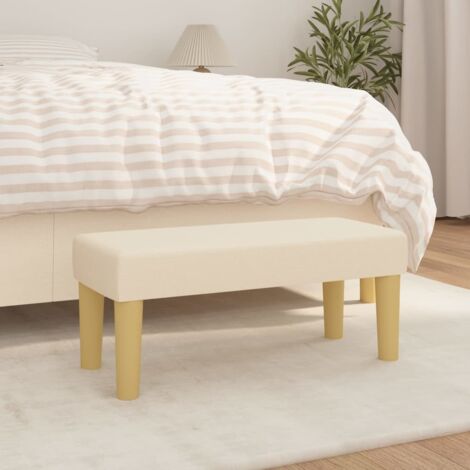 Banc Crème 70x30x30 cm Tissu vidaXL