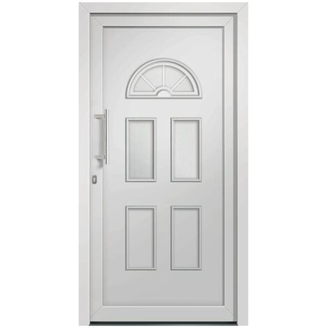 vidaXL Porte d'entrée Blanc 110x210 cm