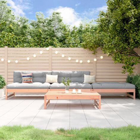 Vidaxl – Salon de jardin 4 pcs en bois massif douglas – 2 bancs 120x84x70 cm – 2 tables 120x84x30 cm – Résistant aux intempéries