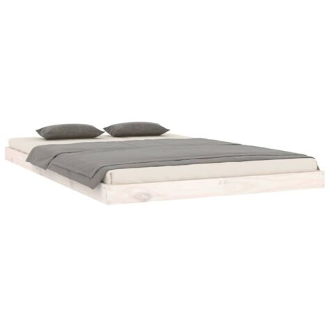 Cadre de lit sans matelas blanc 120x200 cm bois de pin massif vidaXL