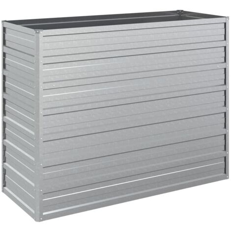 vidaXL Lit surélevé de jardin 100x40x77 cm Acier galvanisé Argenté