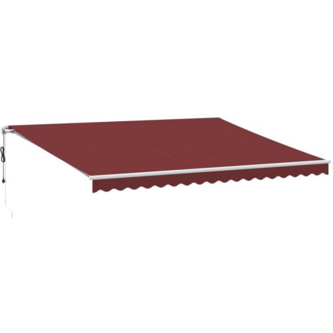 Auvent rétractable automatique bordeaux 450x300 cm vidaXL