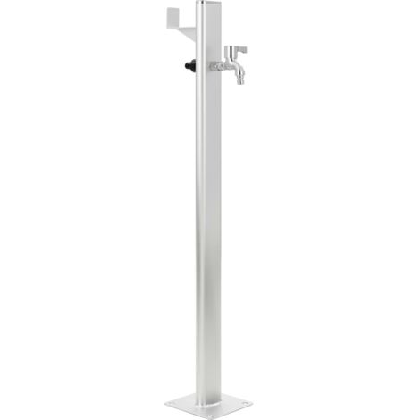 Vidaxl – Colonne d'eau en aluminium 95 cm – Robinet intégré – Tuyau d'eau inclus – Montage facile avec accessoires fournis