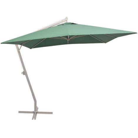 vidaXL Parasol suspendu avec poteau en aluminium 300x300 cm vert (1/5)