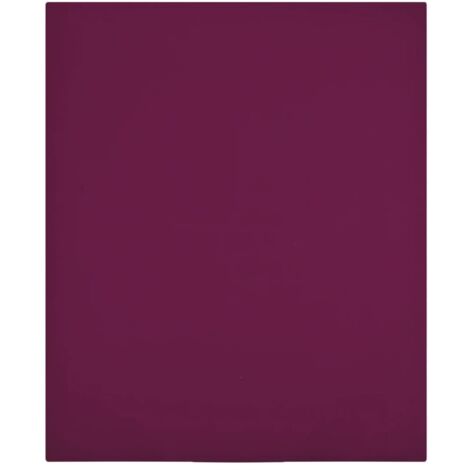 vidaXL Drap-housse Jersey Bordeaux 90x200 cm Coton (1/4)