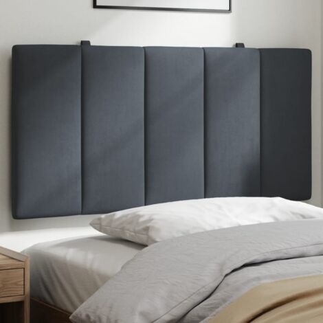 Coussin de tête de lit Hanko gris foncé 100 cm velours vidaXL