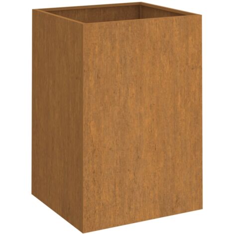Vidaxl – Jardinière acier corten 52x48x75 cm – Résistante aux intempéries – Couleur marron – Pour décoration jardin, balcon, patio