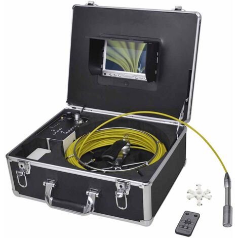 Vidaxl – Caméra d'inspection de tuyaux 30 m – Moniteur couleur 7' – Caméra étanche IP68 – Enregistrement vidéo avec boîtier DVR