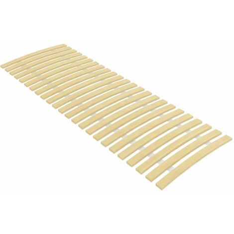 Vidaxl – Sommier à lattes en bois de peuplier 70 x 200 cm – 24 lattes élastiques – Pliable pour gain de place – Supporte tous types de matelas