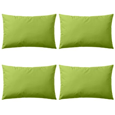 Oreiller d'extérieur lot de 4 60 x 40 cm Vert pomme vidaXL