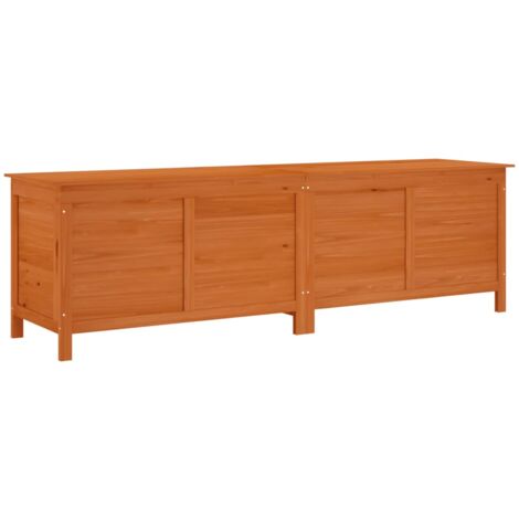Boîte de rangement de jardin marron bois massif de sapin vidaXL