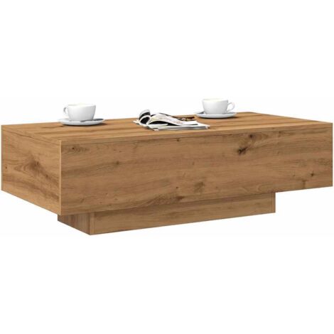 Vidaxl – Table basse fixe en bois d'ingénierie chêne artisanal 100x49,5x31 cm – Surface lisse et résistante à l'humidité – Assemblage requis