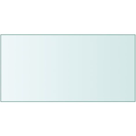 Vidaxl – Dessus de table en verre trempé 50x100 cm – Épaisseur 0,6 cm – Transparent pour protection élégante – Pour intérieur moderne