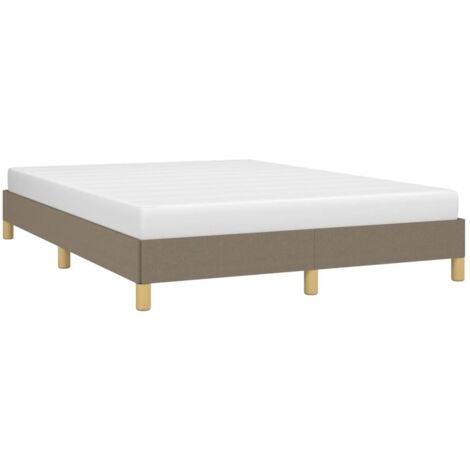 Vidaxl – Cadre de lit taupe 160x200 cm – Tissu durable et respirant – Lattes de contreplaqué pour soutien optimal – Design moderne (1/5)