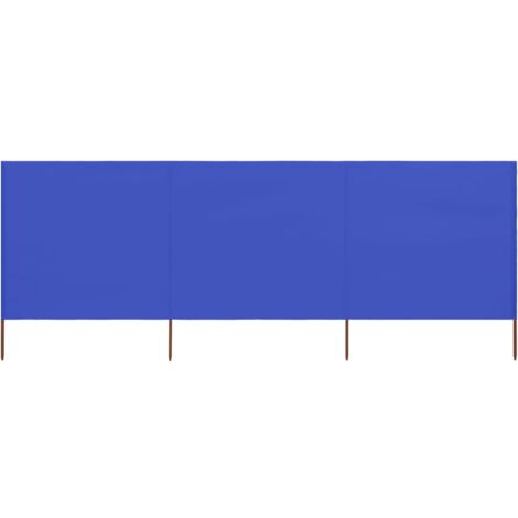 Vidaxl – Paravent pliable 3 panneaux en tissu 400 x 80 cm – Protection contre le vent – Poteaux en bois durable – Pour espaces extérieurs
