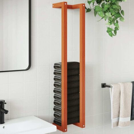 Porte-serviette marron cire 23x18x110 cm bois de pin massif vidaXL
