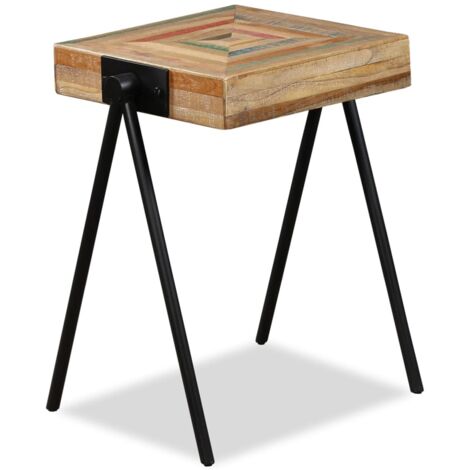 vidaXL Table d'appoint Teck massif de récupération (1/5)