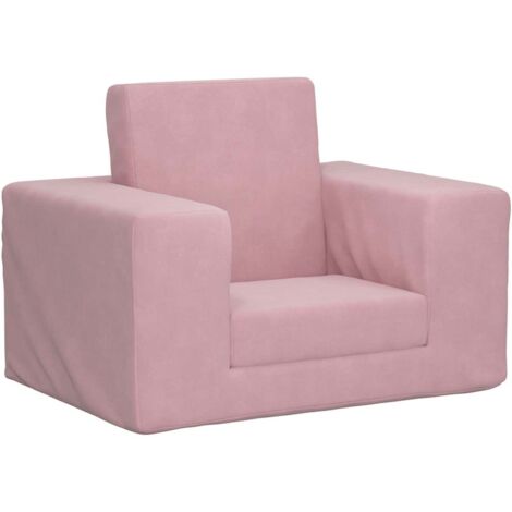 Vidaxl – Canapé-lit pour enfants rose en peluche douce – Dimensions 52x98cm – Housse amovible – Confort léger et stable - vidaXL668999