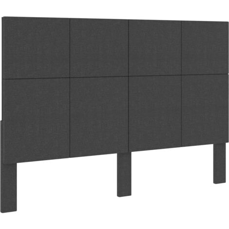 Vidaxl – Tête de lit gris foncé en tissu 180x200 cm – MDF stable – 181x116x3,8 cm – Facile à assembler et à nettoyer