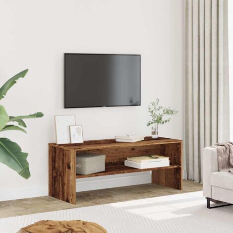 vidaXL Meuble TV vieux bois 100x40x40 cm bois d'ingénierie