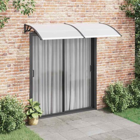 Auvent de porte Noir 200x100 cm PC vidaXL