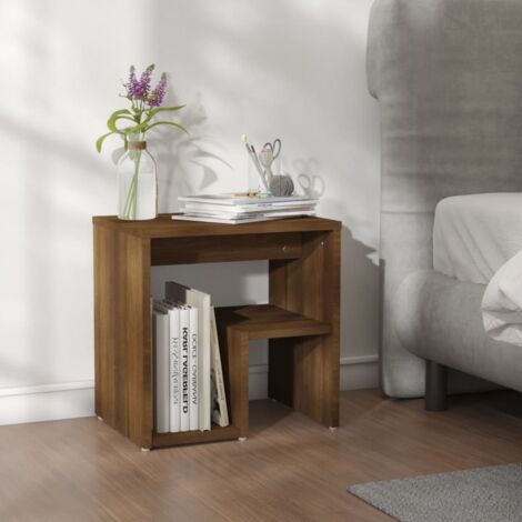 Vidaxl – Table de chevet en bois d'ingénierie marron 40x30x40 cm – Résistant à l'humidité – Étagère pour rangement pratique
