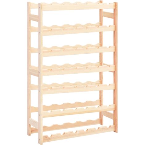 Vidaxl – Casier à bouteilles en bois de pin massif pour 42 bouteilles – Dimensions 62,5 x 25 x 102 cm – Fixation murale incluse