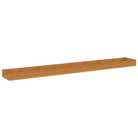 vidaXL Lit surélevé de jardin 770 x 100 x 36 cm acier corten