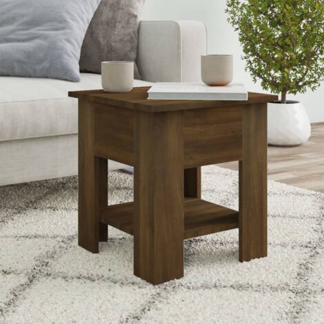Table basse chêne marron 40x40x42 cm bois d'ingénierie vidaXL