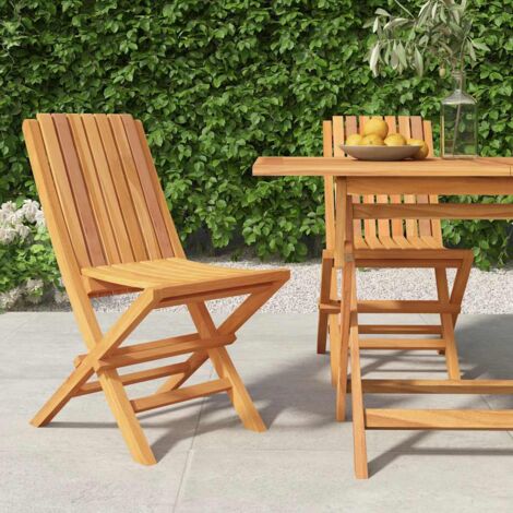 Chaises de jardin pliantes lot de 2 47x47x89cm bois massif teck vidaXL