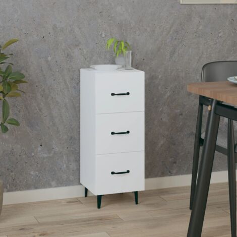 Buffet blanc 34,5x34x90 cm bois d'ingénierie vidaXL (1/5)