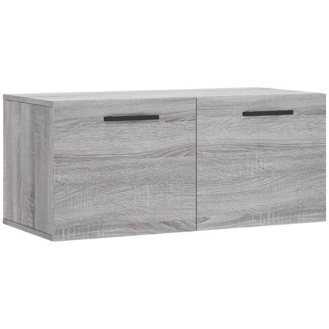Armoire murale sonoma gris 80x36,5x35 cm bois d'ingénierie vidaXL
