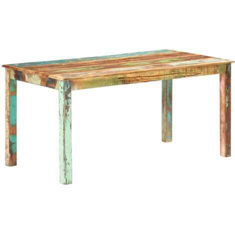 Table de salle à manger Bois de récupération solide 160x80x76cm vidaXL
