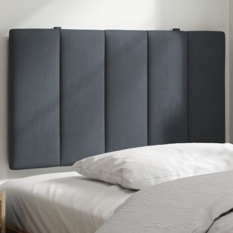 Coussin de tête de lit Hanko gris foncé 80 cm velours vidaXL