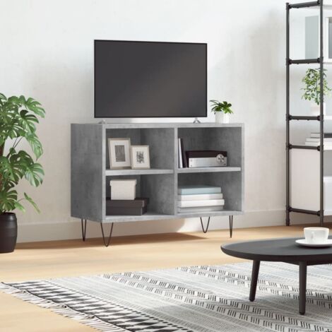 Furniture Limited - Meuble TV gris béton 69,5x30x50 cm bois (1/5)