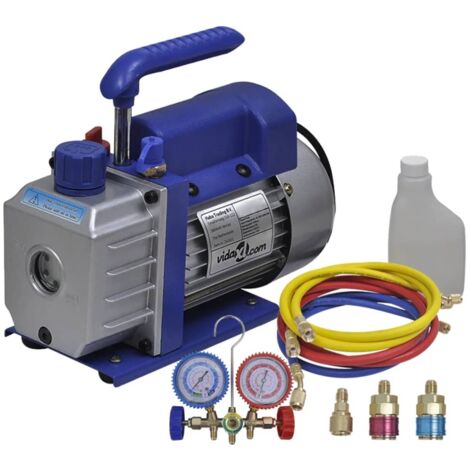 Vidaxl – Pompe à vide 220V 120W – Débit max 50 L/min – Boîtier aluminium – Manomètre 2 voies pour réfrigération et climatisation