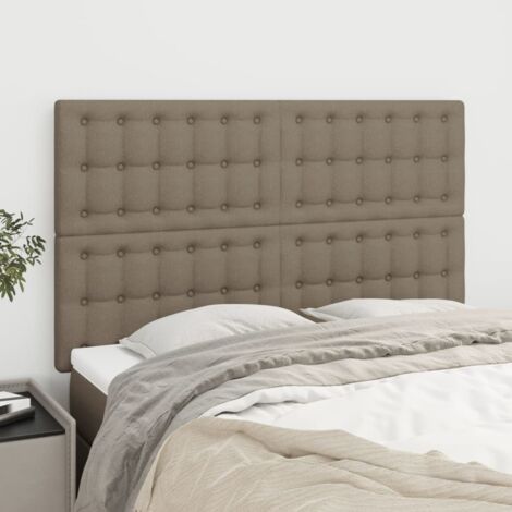 Tête de lit Taupe 144x5x118/128 cm Tissu vidaXL