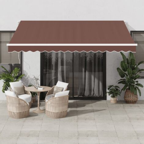 Auvent rétractable automatique marron 400x350 cm vidaXL
