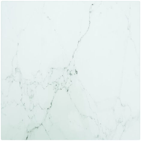 Vidaxl – Dessus de table en verre trempé 30x30 cm 6 mm – Design marbre – Durable et facile à nettoyer – Pour tables à manger et basses