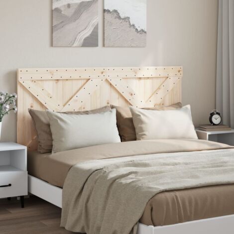 Vidaxl – Tête de lit 160x104 cm en bois massif de pin – Grain naturel et nœuds visibles – Cadre robuste pour soutien dorsal confortable (1/5)