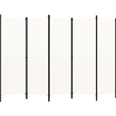 Vidaxl – Cloison de séparation 5 panneaux – Dimensions 250x180 cm – Tissu polyester et fer enduit – Pour délimitation d'espaces privés