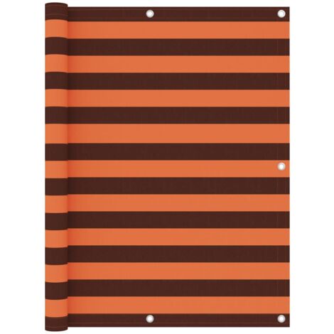 Brise vue pour balcon - Écran de Balcon Toile de Balcon Orange et marron 120x300 cm Tissu Oxford vidaXL (1/5)