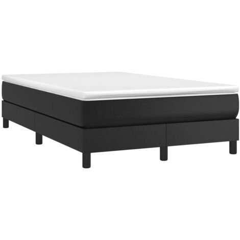 Sommier à lattes de lit matelas Noir 120x200 cm Similicuir vidaXL